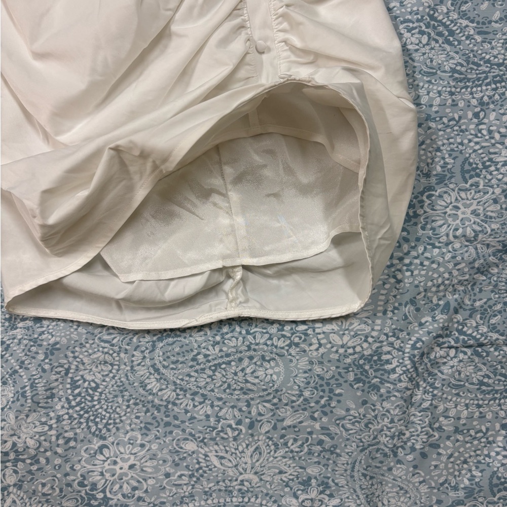ASOS White Button-Down Ruched Dress - Picture 11 of 14